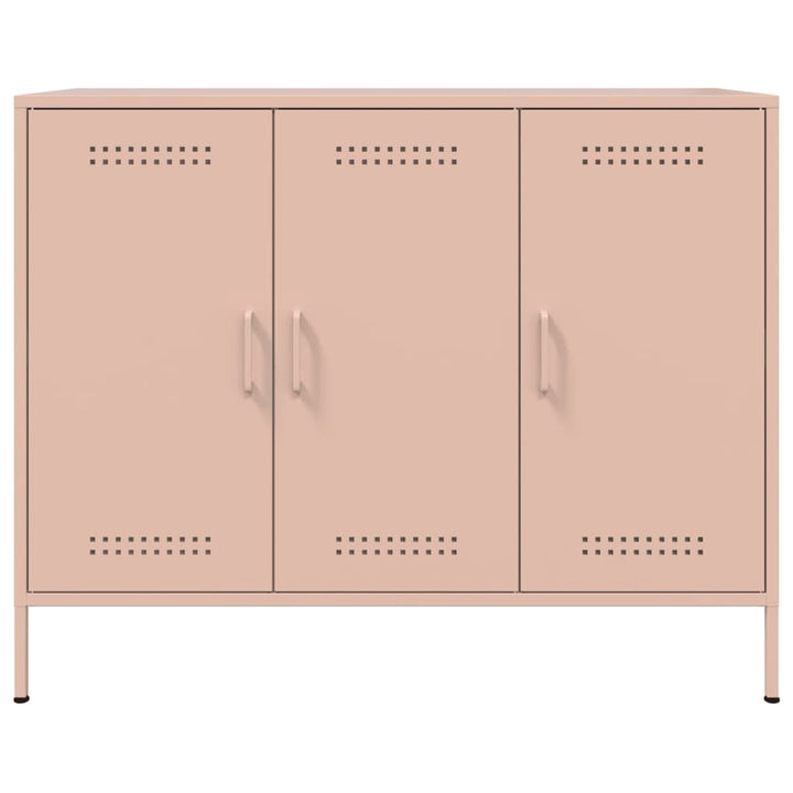 Dressoir 100,5x39x79 cm koudgewalst staal roze