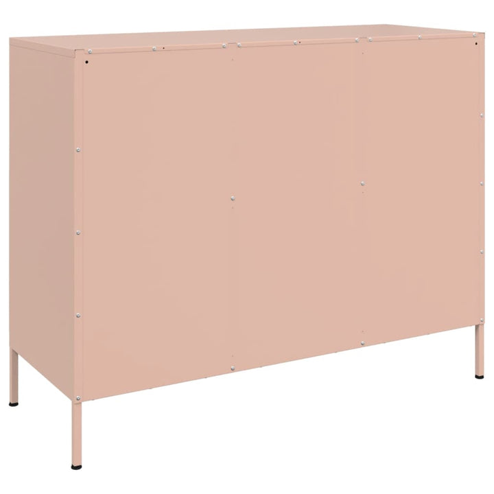 Dressoir 100,5x39x79 cm koudgewalst staal roze