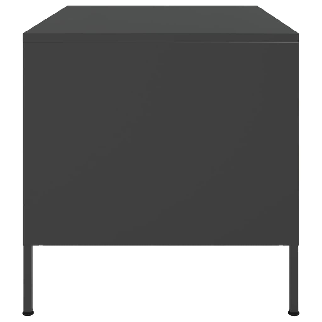 Salontafel 68x50x50,5 cm koudgewalst staal zwart