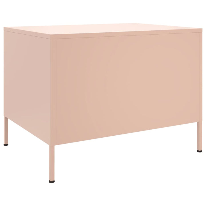 Salontafel 68x50x50,5 cm koudgewalst staal roze