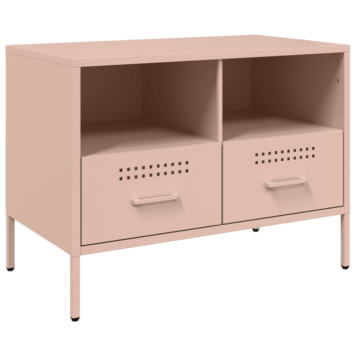 Tv-meubel 68x39x50,5 cm koudgewalst staal roze