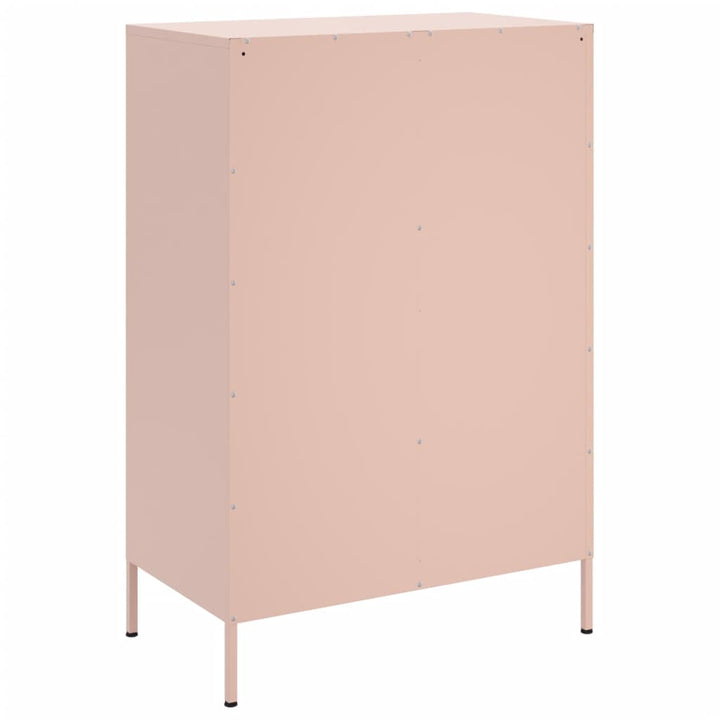 Hoge kast 68x39x101,5 cm koudgewalst staal roze