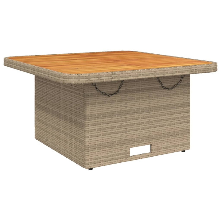 3-delige Bistroset met kussens poly rattan beige