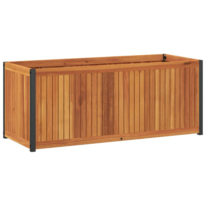 Plantenbak 110x45x44 cm massief acaciahout en staal