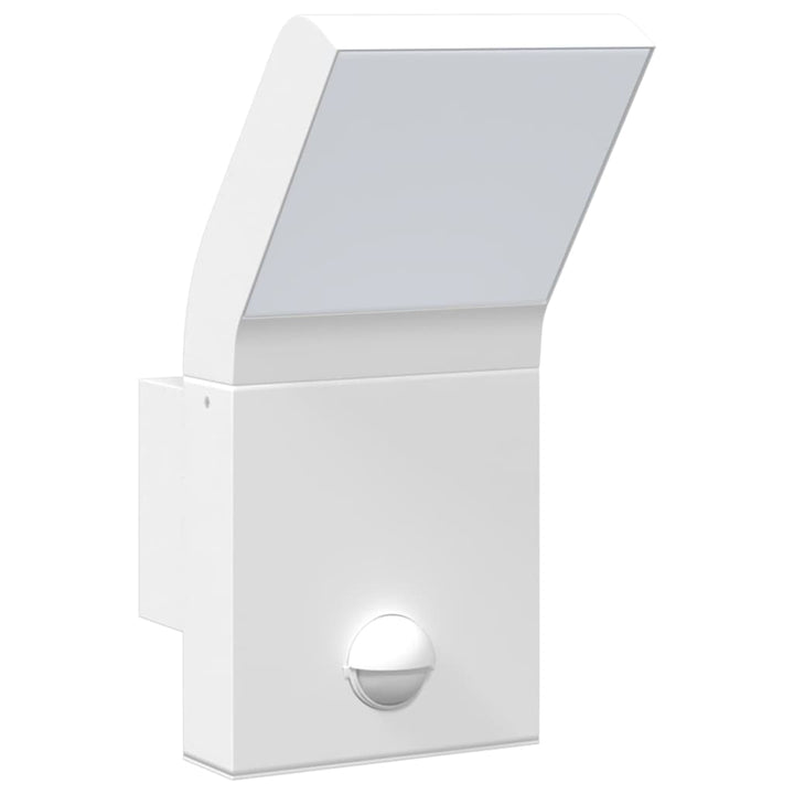 Buitenwandlamp LED met sensors gegoten aluminium wit