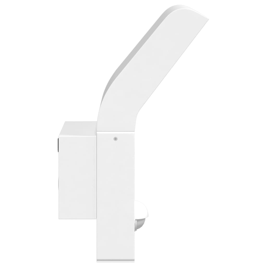 Buitenwandlampen 2 st LED met sensoren gegoten aluminium wit