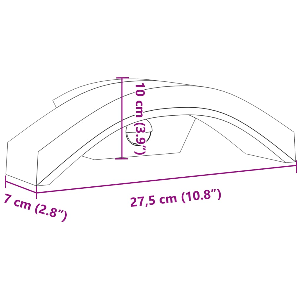 Buitenwandlamp LED met sensors gegoten aluminium zwart