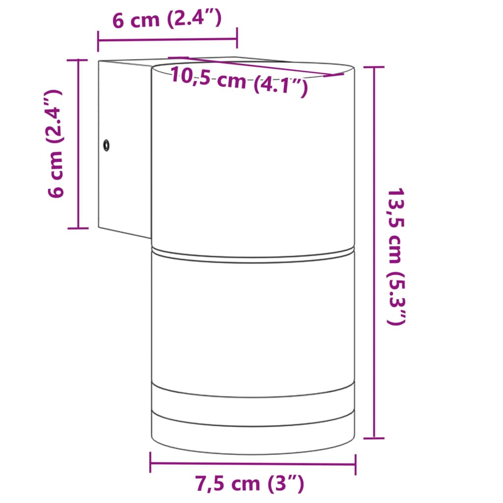 Buitenwandlampen 2 st gegoten aluminium zwart