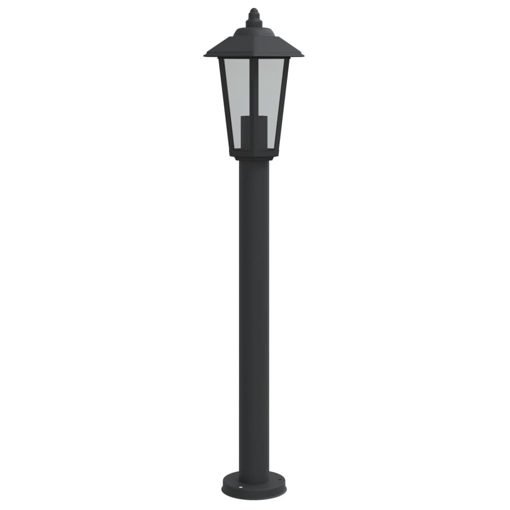 Vloerlamp voor buiten 80 cm roestvrijstaal zwart