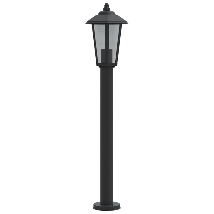 Vloerlamp voor buiten 80 cm roestvrijstaal zwart