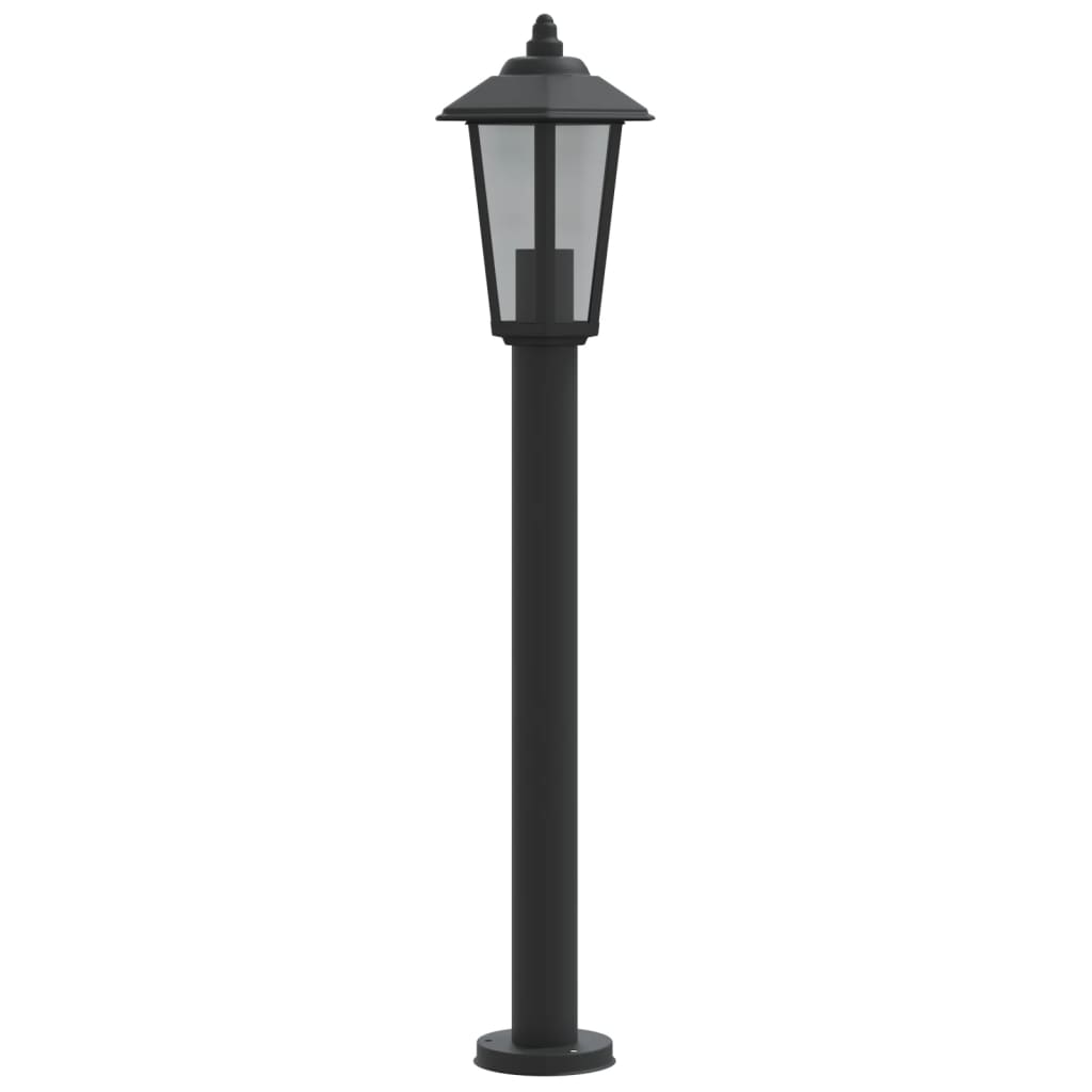 Vloerlamp voor buiten 3 st 80 cm roestvrijstaal zwart