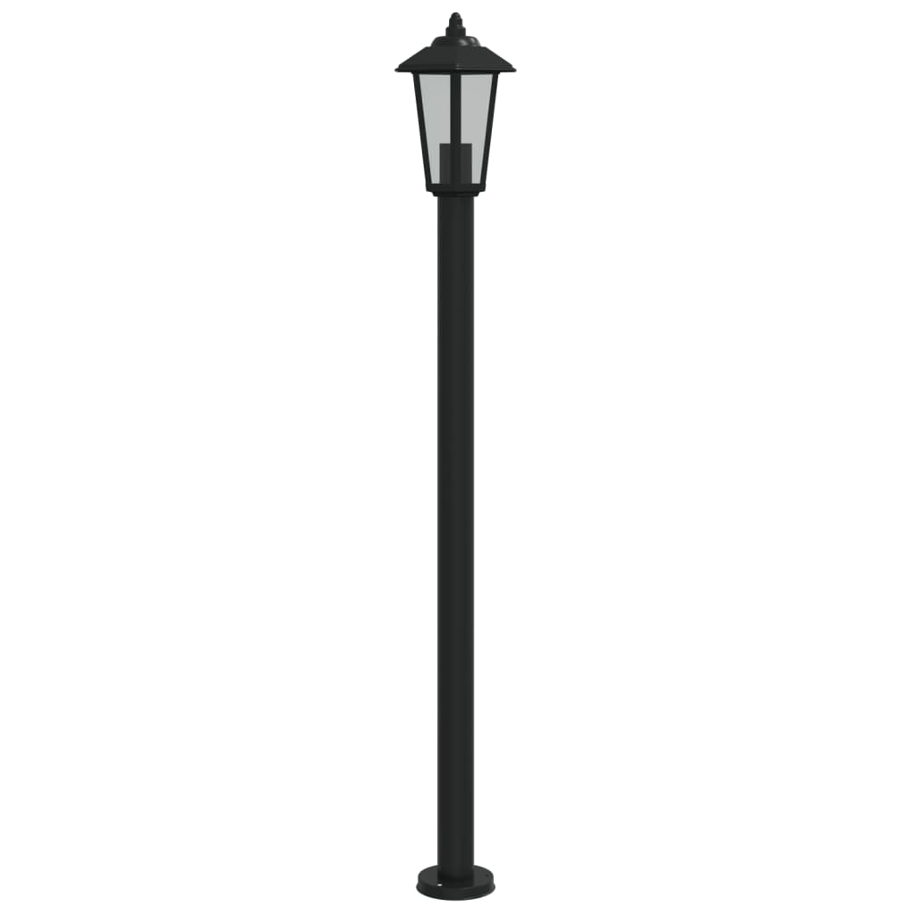 Vloerlamp voor buiten 120 cm roestvrijstaal zwart