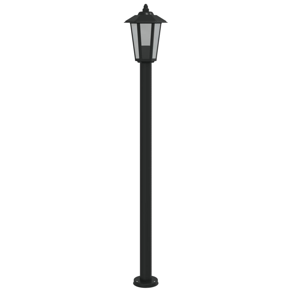 Vloerlamp voor buiten 120 cm roestvrijstaal zwart