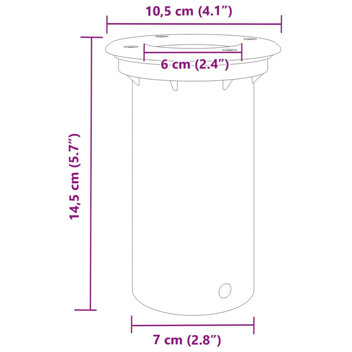 Buitengrondverlichting rond 10,5x10,5 cm gietaluminium zwart