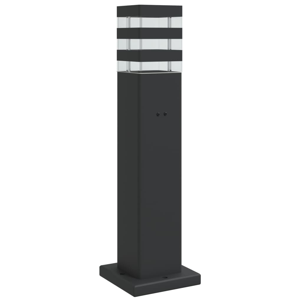 Vloerlamp voor buiten met stopcontact 50 cm aluminium zwart