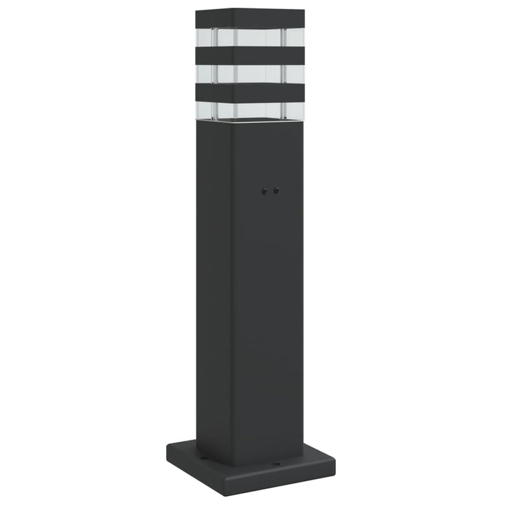 Vloerlamp voor buiten met stopcontact 50 cm aluminium zwart