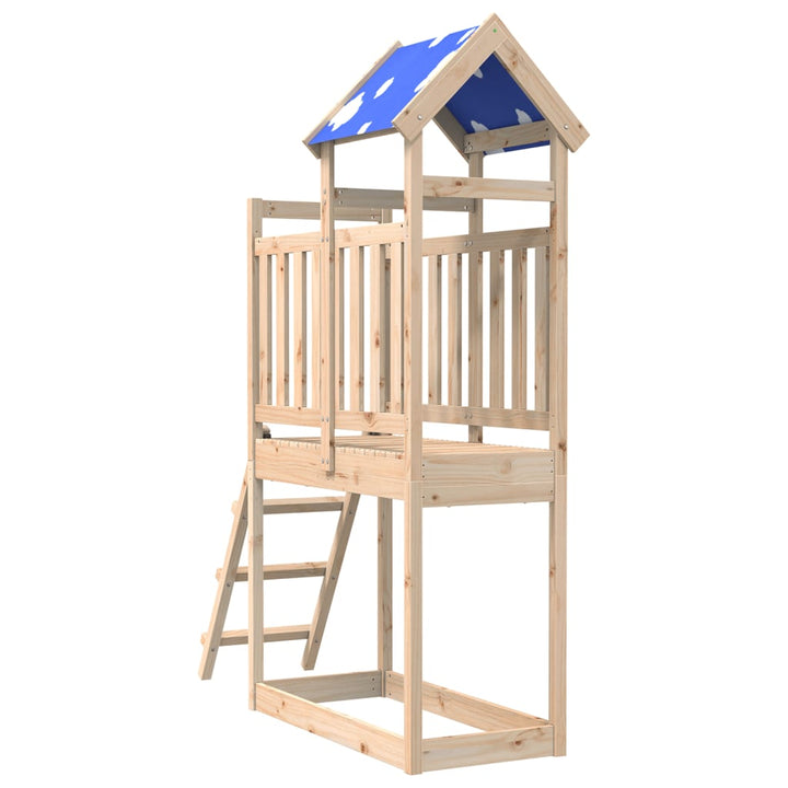 Speeltoren met ladder 110,5x52,5x215 cm massief grenenhout