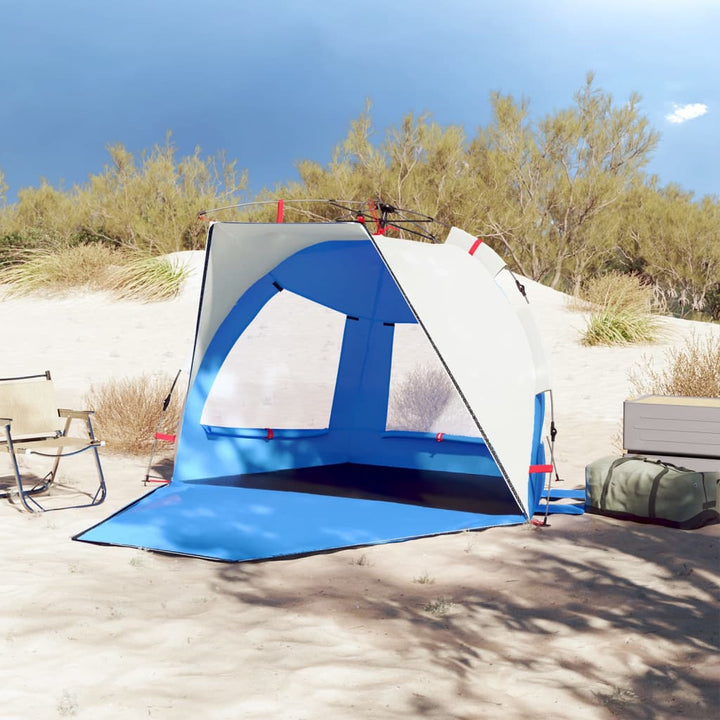 Strandtent 2-persoons waterdicht snelontgrendeling azuurblauw