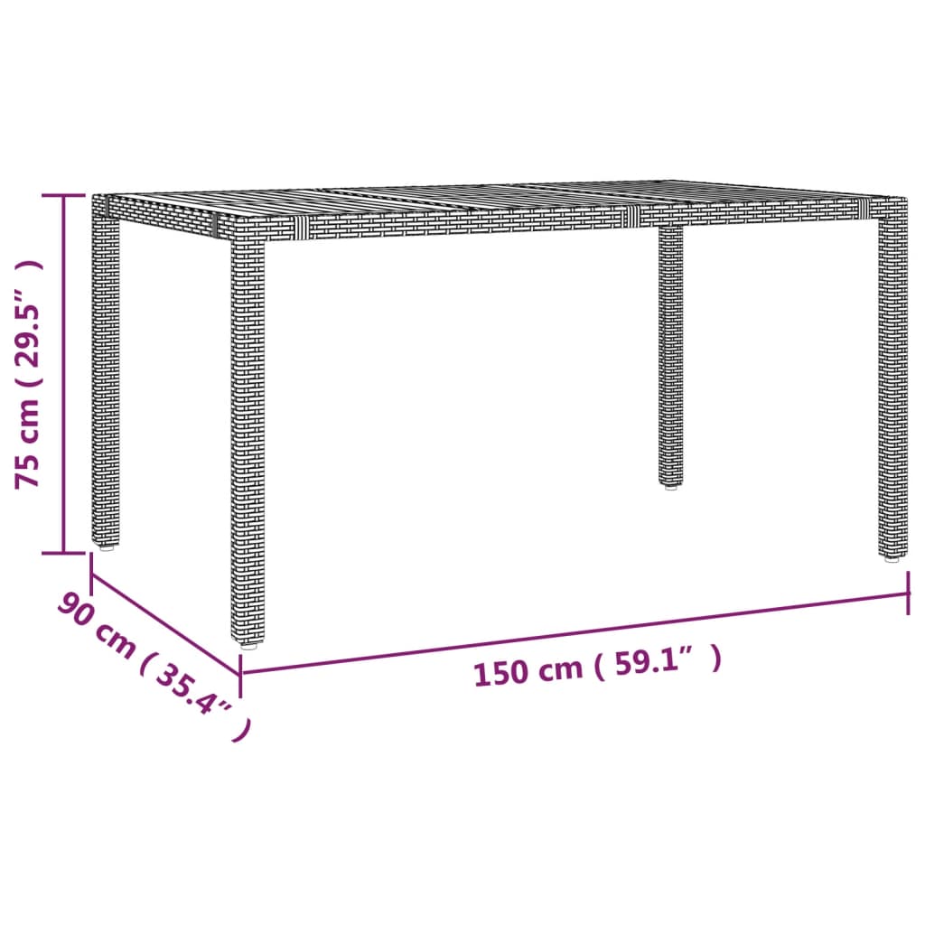 7-delige Tuinset met kussens poly rattan grijs