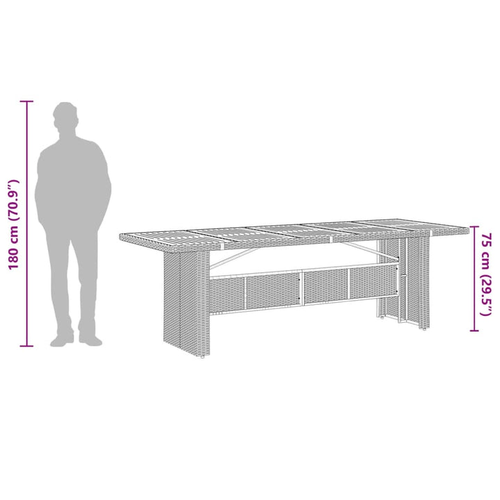 9-delige Tuinset met kussens poly rattan grijs