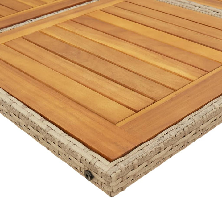 15-delige Tuinset met kussens poly rattan beige