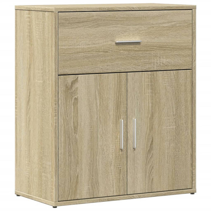 Dressoirs 2 st 60x31x70 cm bewerkt hout sonoma eikenkleurig