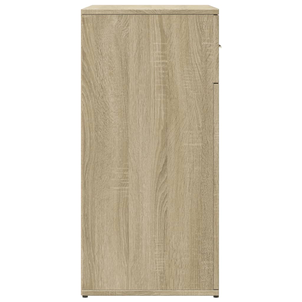 Dressoirs 2 st 79x38x80 cm bewerkt hout sonoma eikenkleurig