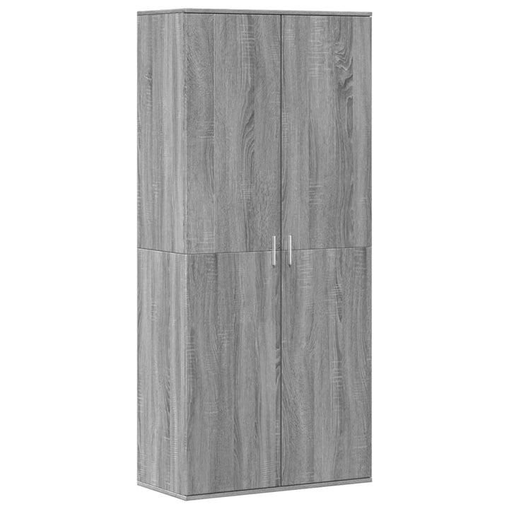 Schoenenkast 80x39x178 cm bewerkt hout grijs sonoma eikenkleur