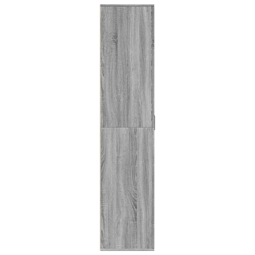 Schoenenkast 80x39x178 cm bewerkt hout grijs sonoma eikenkleur