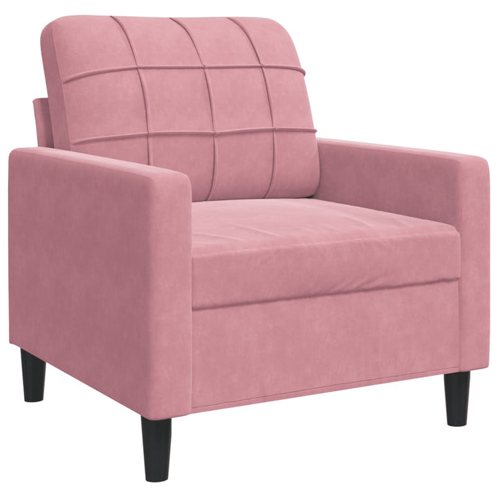 Fauteuil 60 cm fluweel roze