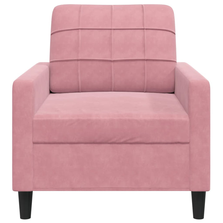 Fauteuil 60 cm fluweel roze