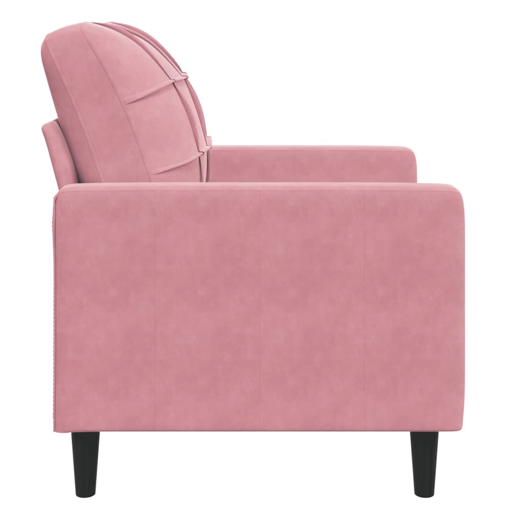 Fauteuil 60 cm fluweel roze