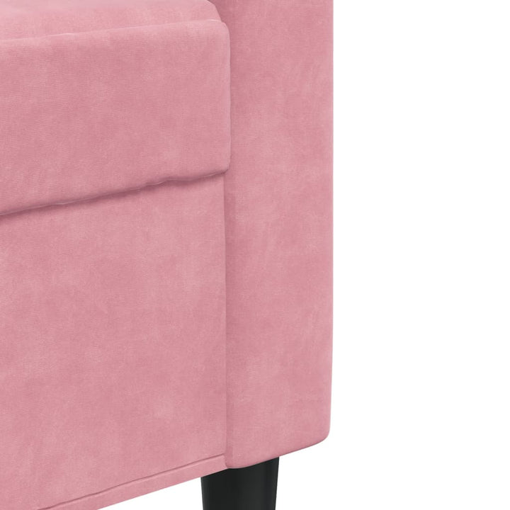 Fauteuil 60 cm fluweel roze