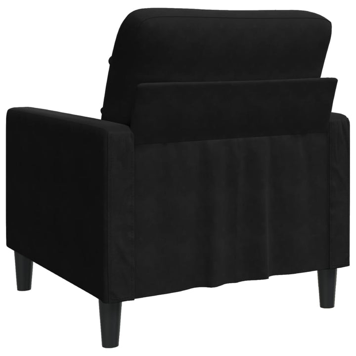 Fauteuil 60 cm fluweel zwart