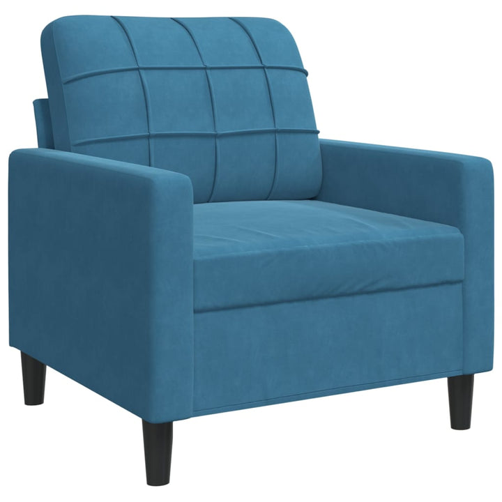 Fauteuil 60 cm fluweel blauw