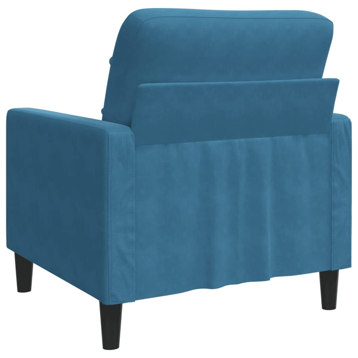 Fauteuil 60 cm fluweel blauw