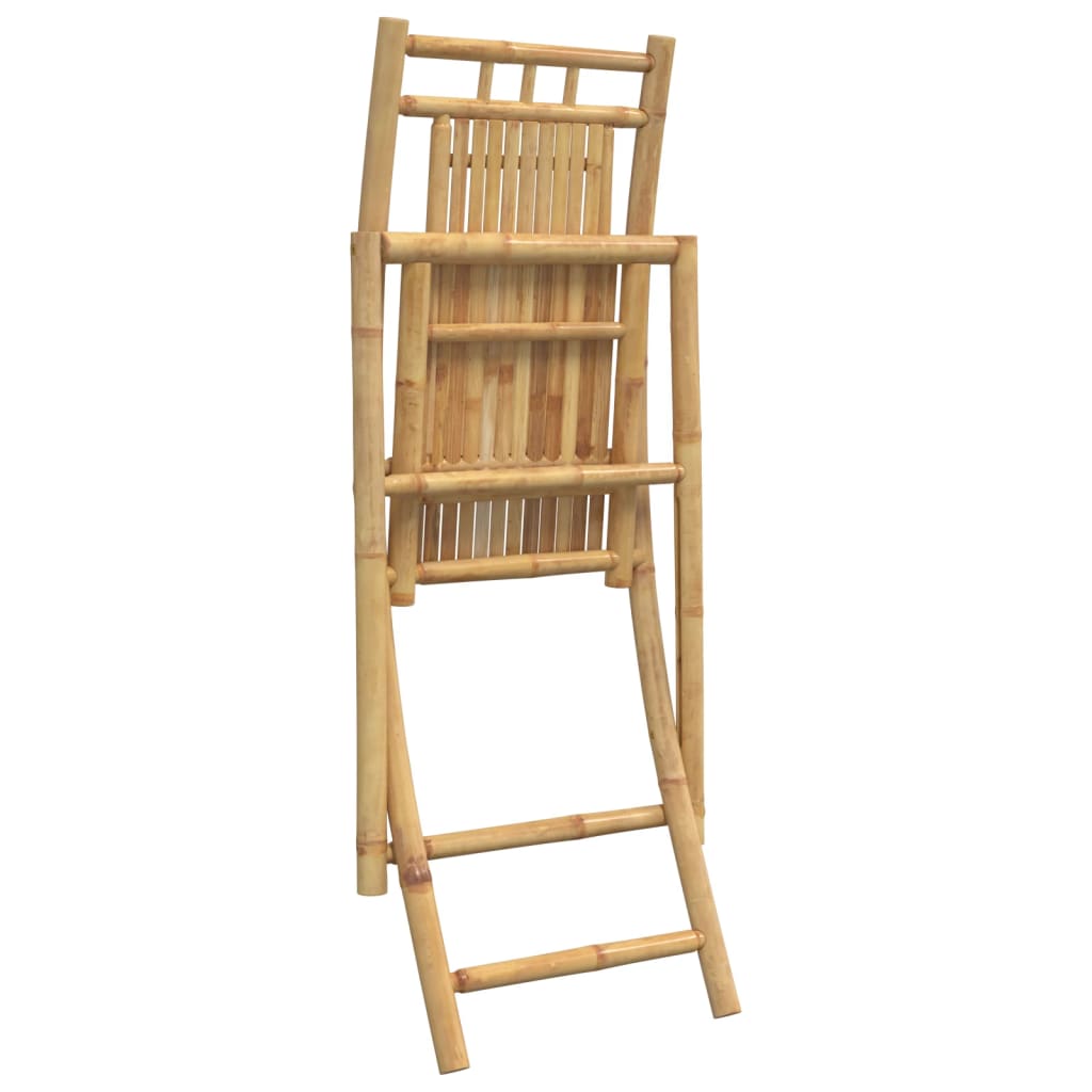 Tuinstoelen 4 st inklapbaar 46x66x99 bamboe