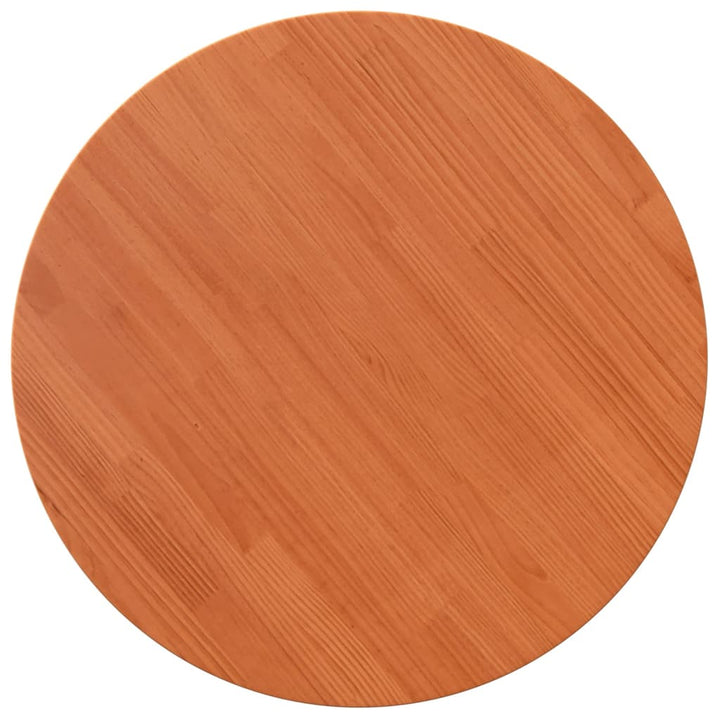 Tafelblad rond ø˜70x2,5 cm massief grenenhout wasbruin