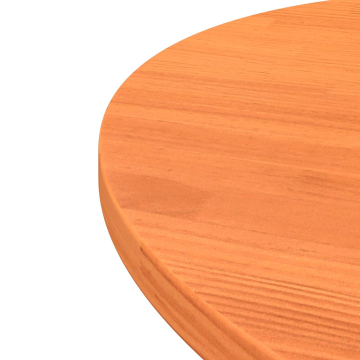 Tafelblad rond ø˜70x2,5 cm massief grenenhout wasbruin