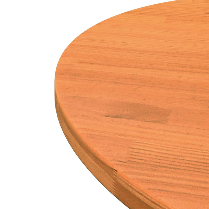 Tafelblad rond ø˜80x2,5 cm massief grenenhout wasbruin