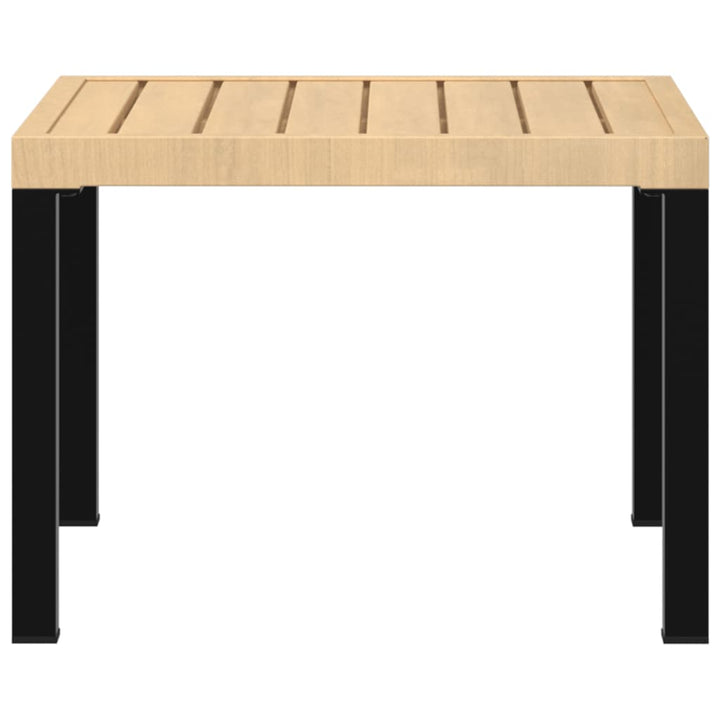 Tuinsalontafel 55x55x39,5 cm gepoedercoat staal zwart