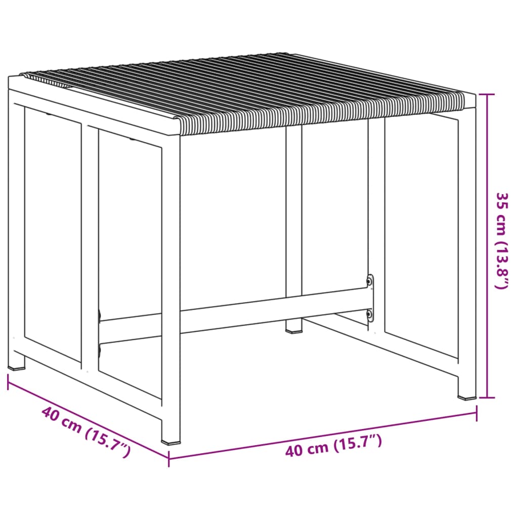 Tuinkrukken 4 st poly rattan zwart