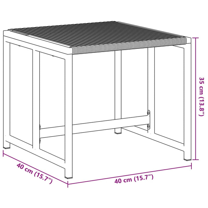 Tuinkrukken 4 st poly rattan zwart