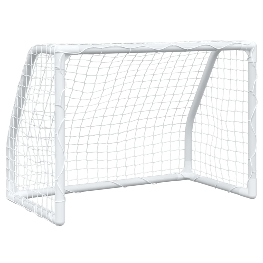 Kindervoetbaldoelen 2 st met bal 64x35x48 cm metaal wit