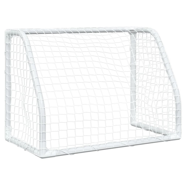 Kindervoetbaldoelen 2 st met bal 64x35x48 cm metaal wit