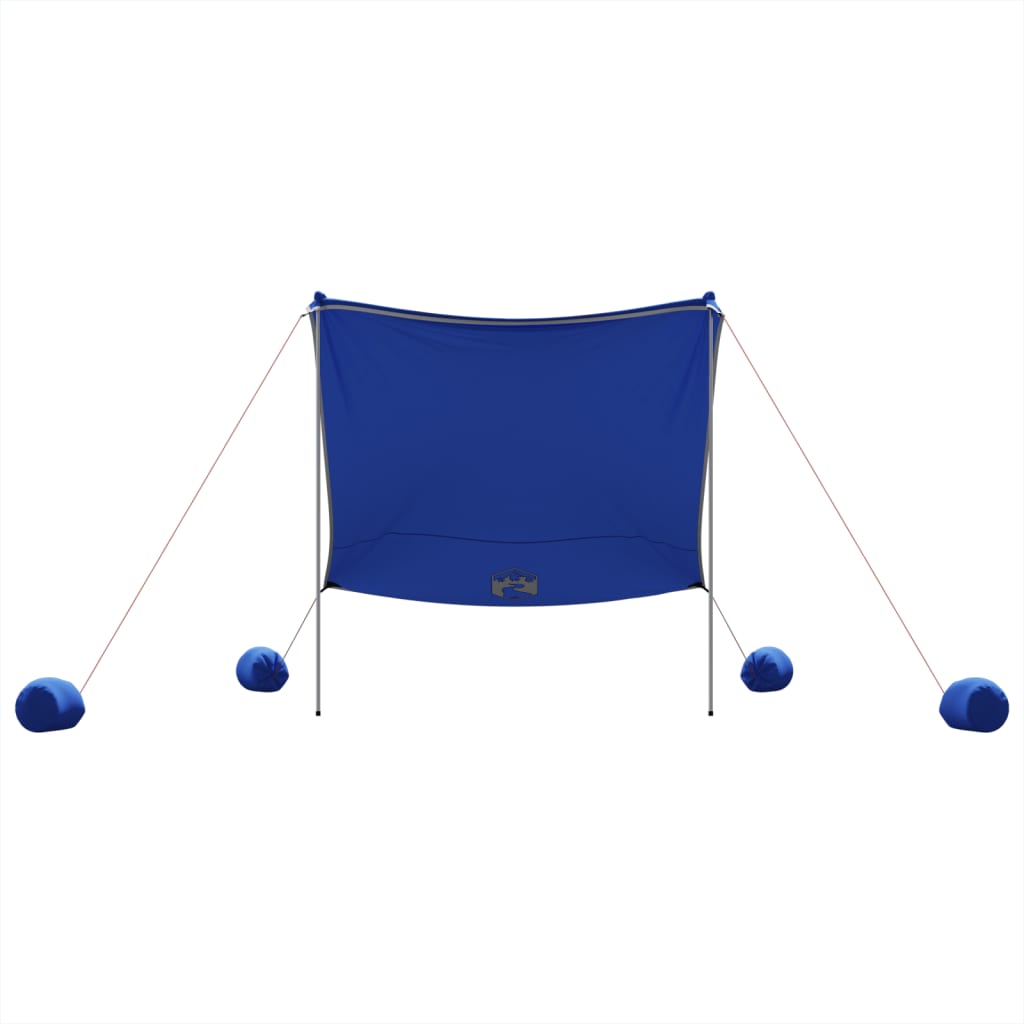 Strandluifel met zandankers 214x236 cm blauw