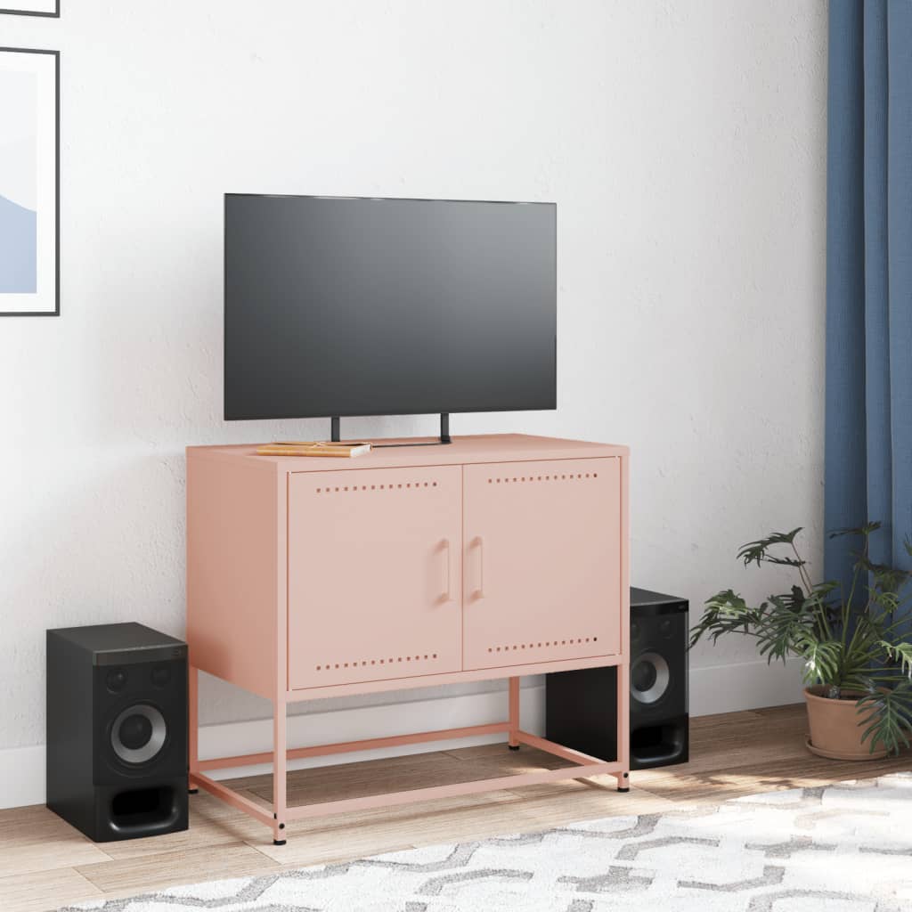 Tv-meubel 68,5x39x60,5 cm staal roze