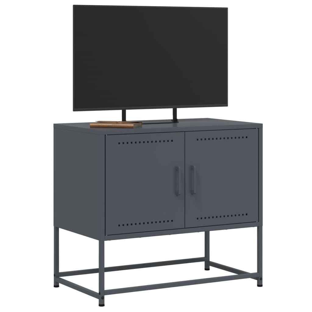 Tv-meubel 68,5x39x60,5 cm staal antracietkleurig