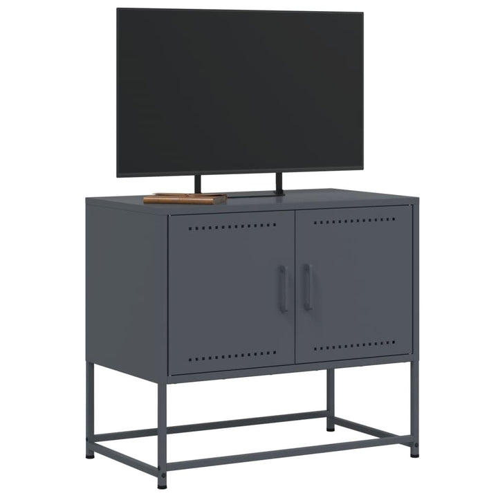 Tv-meubel 68,5x39x60,5 cm staal antracietkleurig