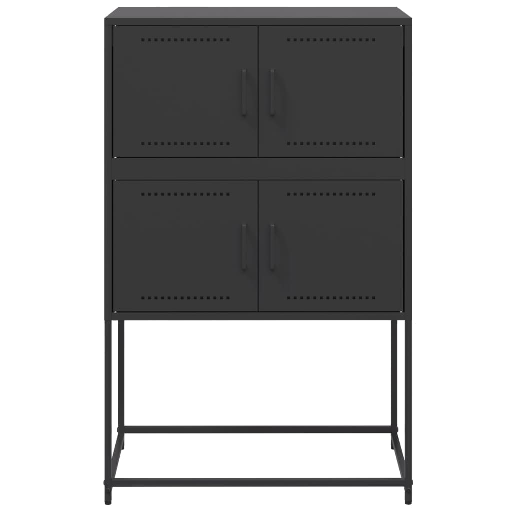 Dressoir 68,5x38,5x107 cm staal zwart